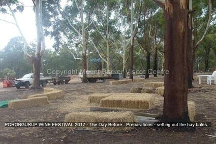 HAY BALES BEING PLACED